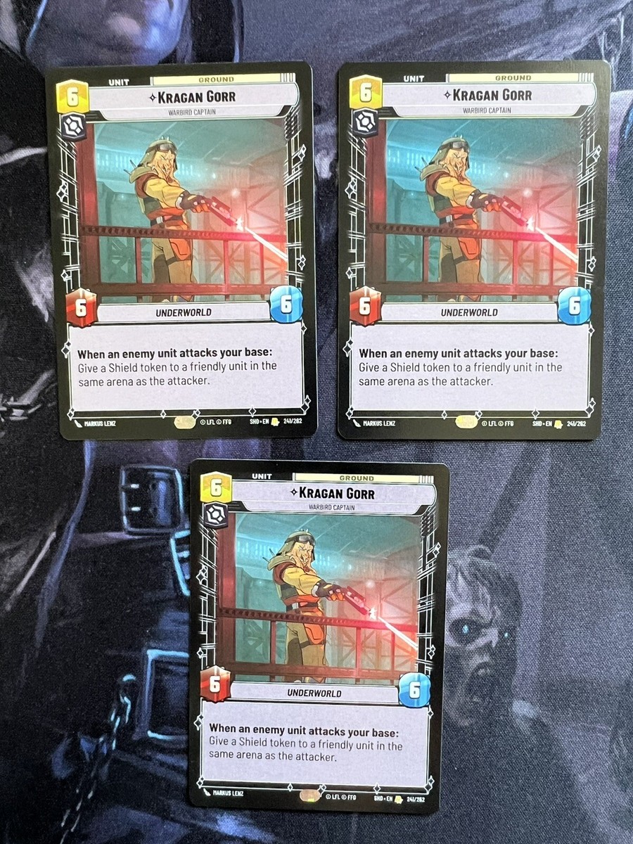 Star Wars Unlimited TCG Shadows of the Galaxy KRAGAN GORR x3 RARE