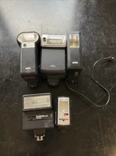 Lot Of 5 Braun And Kitstar Flash Units Various Models
