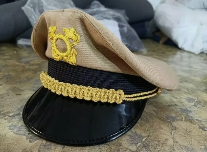 Captain's Hat, Skipper's Hat, Yachting Hat khaki version.. | eBay
