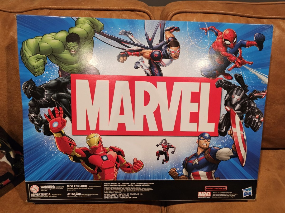 Marvel Avengers 8 Pack Action Figures Iron Man Hulk Black