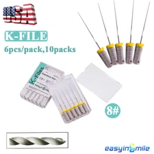 Dental Endo K Files Endodontic K-FILES Stainless Root Canal Hand Files 20# 10pk