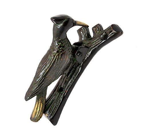 Woodpecker Design Brass Door Knocker Antique Brass (Size 1.6 x 1.5 x 4.6 inch)