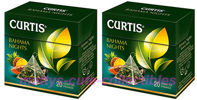 2 PACK CURTIS Green Tea Bahama Nights Pineapple 40 Pyra RF NO GMO Made in Russia