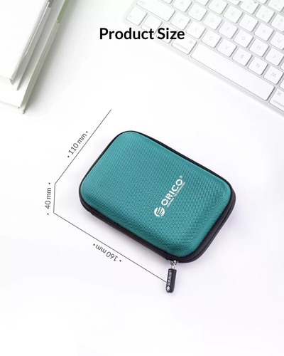 ORICO Hard Drive Case 2.5 in External Drive Storage Carrying Bag Waterproof Blue - Picture 7 of 8