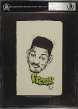 Will Smith The Fresh Prince Of Bel Air MTV Original Art Sketch Card 1/1 BAS