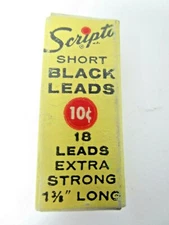 Vintage Short Black Leads Extra Strong 1 3/8" Long Mechanical Pencil Replacement