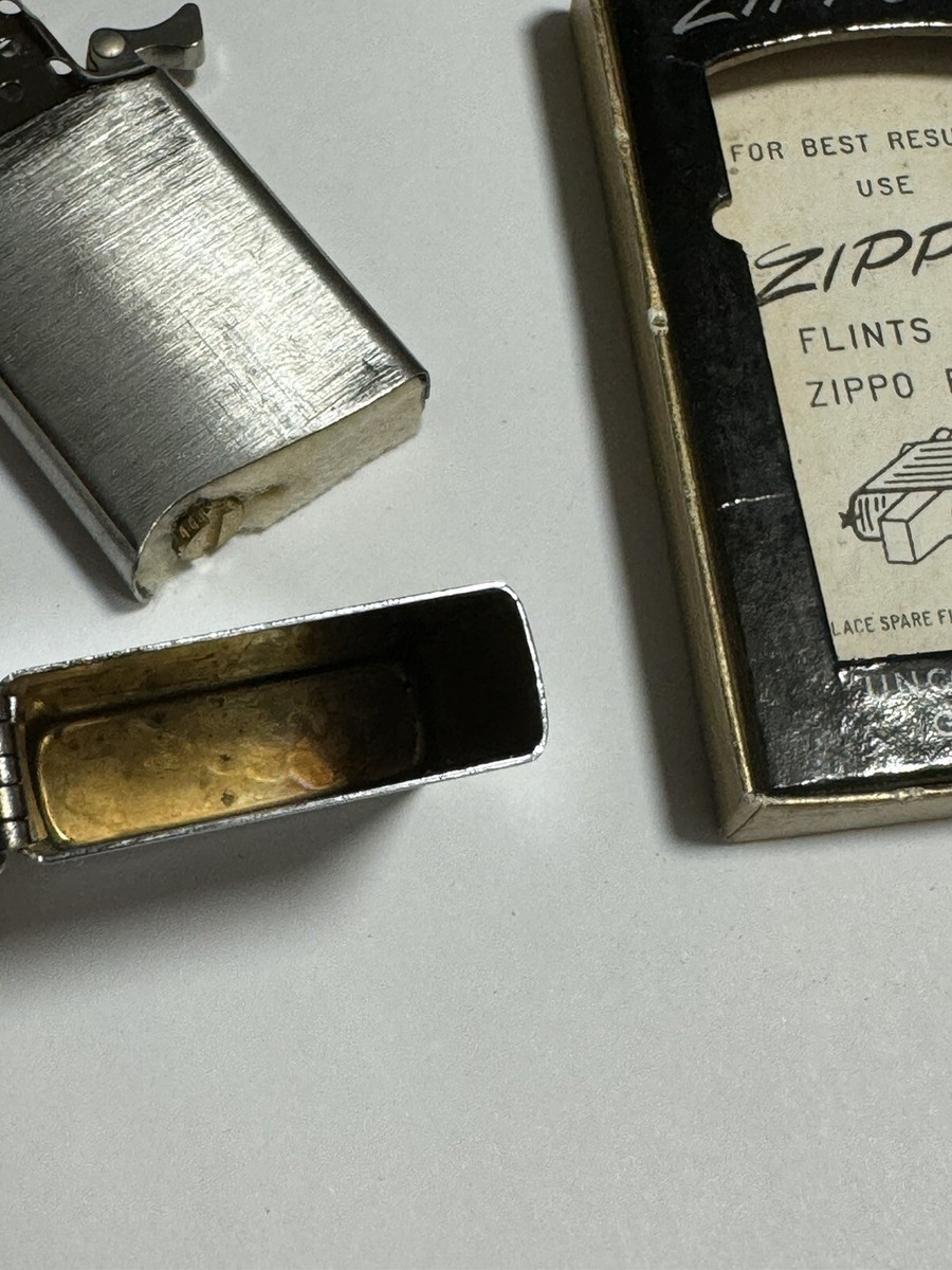 🔥🚬Vintage Slim Zippo 1966 PETROMETER Chrome Lighter Pat 🔥🚬Vintage Slim Zippo 1966 PETROMETER Chrome Lighter Pat