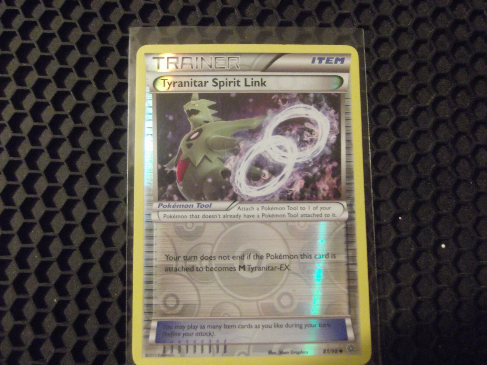 Trainer Tyranitar Spirit Link Pokemon Card Ancient Origins 81/98 Reverse Holo 
