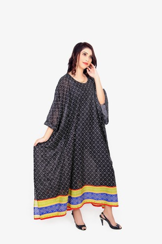 Cotton Lawn Batwing Caftan Plus Size 