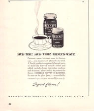 Nescafe Instant Coffee Nestlé Milk Products Inc New York Vtg Magazine Print Ad