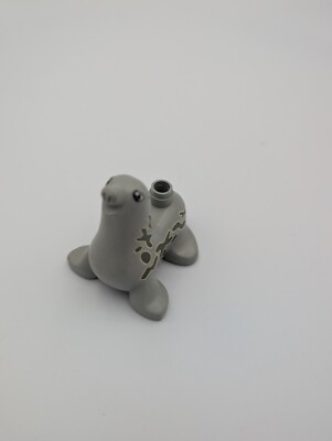 1x Lego Duplo Light Gray Duplo Seal with Dark Gray Spots Pattern 2263pb01
