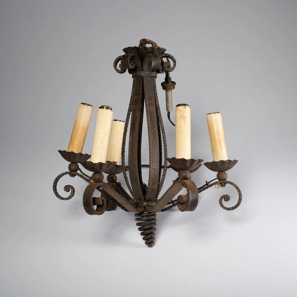 Forged on sale iron chandelier