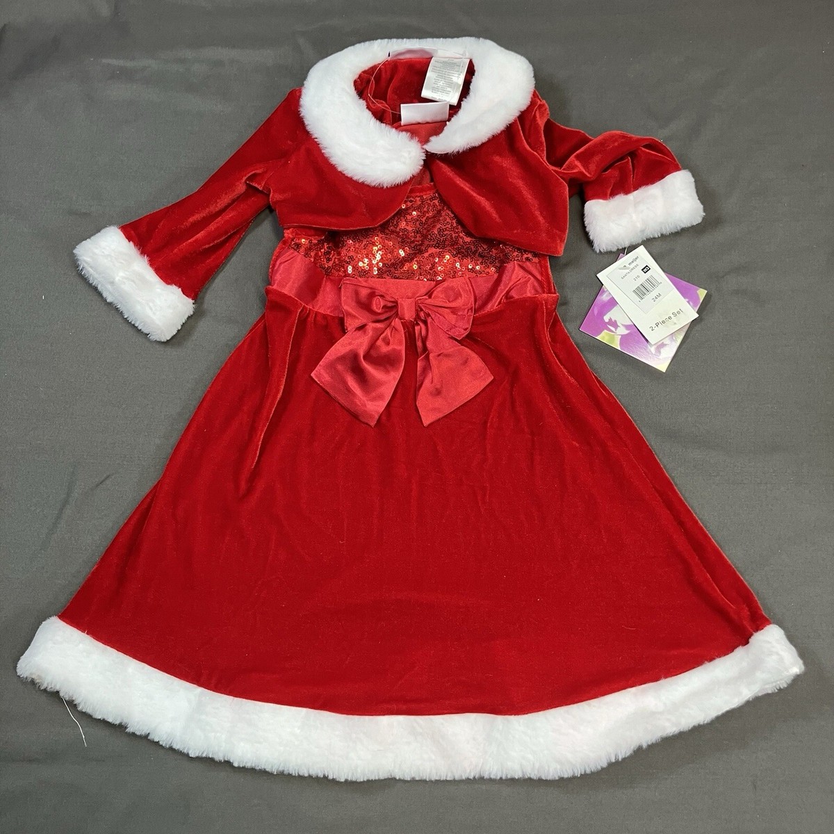 24m christmas dress Red & White Tartan Tulle Christmas Dress 3-24M