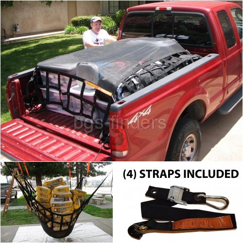 Pickup Truck Cargo Net Adjustable Heavy Duty Car Bed Trailers 6 75x8 Cover Load For Sale Online Ebay