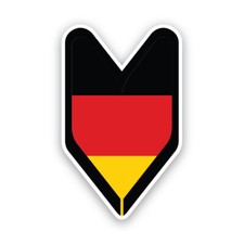 German Driver Badge Sticker Decal - Wakaba Green Leaf Soshinoya Jdm Germany De German Driver Badge Sticker Decal - Wakaba Green Leaf Soshinoya Jdm Germany De