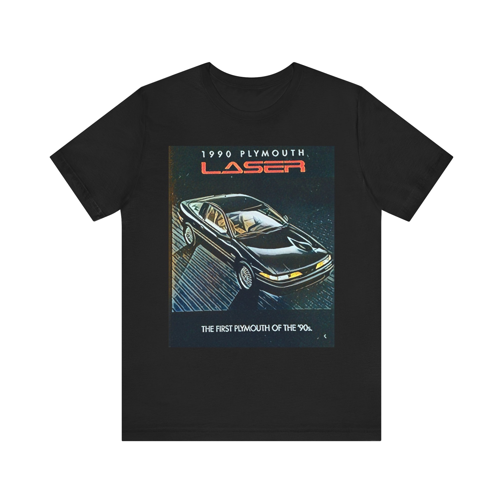Plymouth Laser Car Art Graphic Print Crewneck Unisex Short Sleeve Tee Shirt Gift