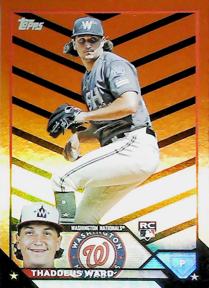 2023 Topps Update ORANGE FOIL SP US111 THADDEUS WARD ROOKIE WASHINGTON NATIONALS