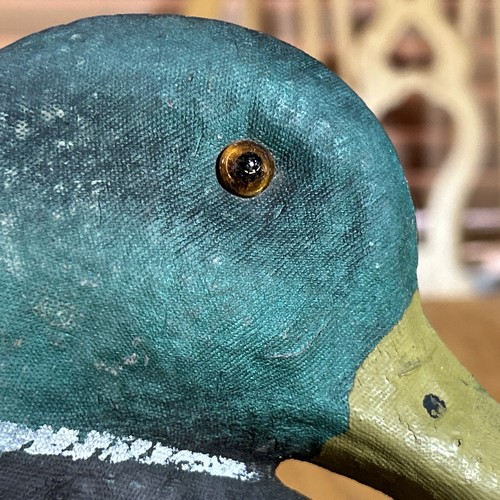 Vintage Victor Duck Decoy JC Higgins Paper Mache Sears Roebuck Drake Mallard - Picture 16 of 24