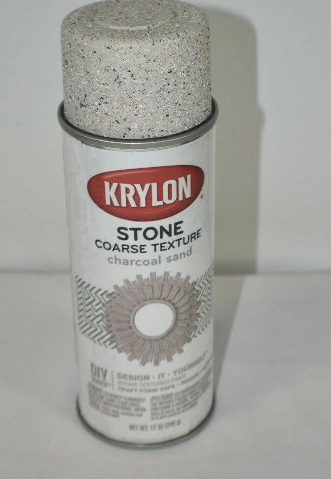 Krylon K03704000Fine Stone Textured Finish, Charcoal 12 Ounce (Pack of 1) Spray Paints , Stone