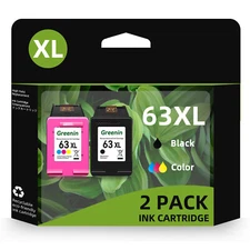 63XL Ink Cartridges for HP Envy 4516 4520 4522 OfficeJet 3830 4650 5255 Printer