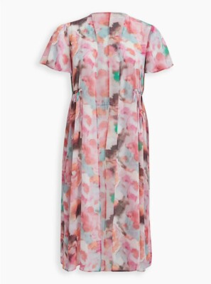 Torrid Kimono Women 2x 18-20 Colorful Top Top Summer Duster Cover Up Plus New