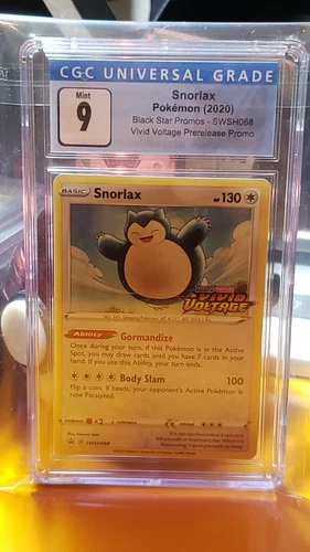 Pokemon TCG CGC 9 MINT Snorlax SWSH068 Vivid Voltage Prerelease Promo