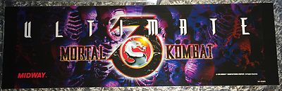 Ultimate Mortal Kombat 3 Arcade Marquee 26''x8''