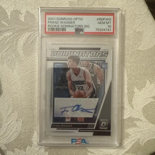 2021 Optic Rookie Dominators Franz Wagner RC Auto PSA 10 /49 Orlando Magic