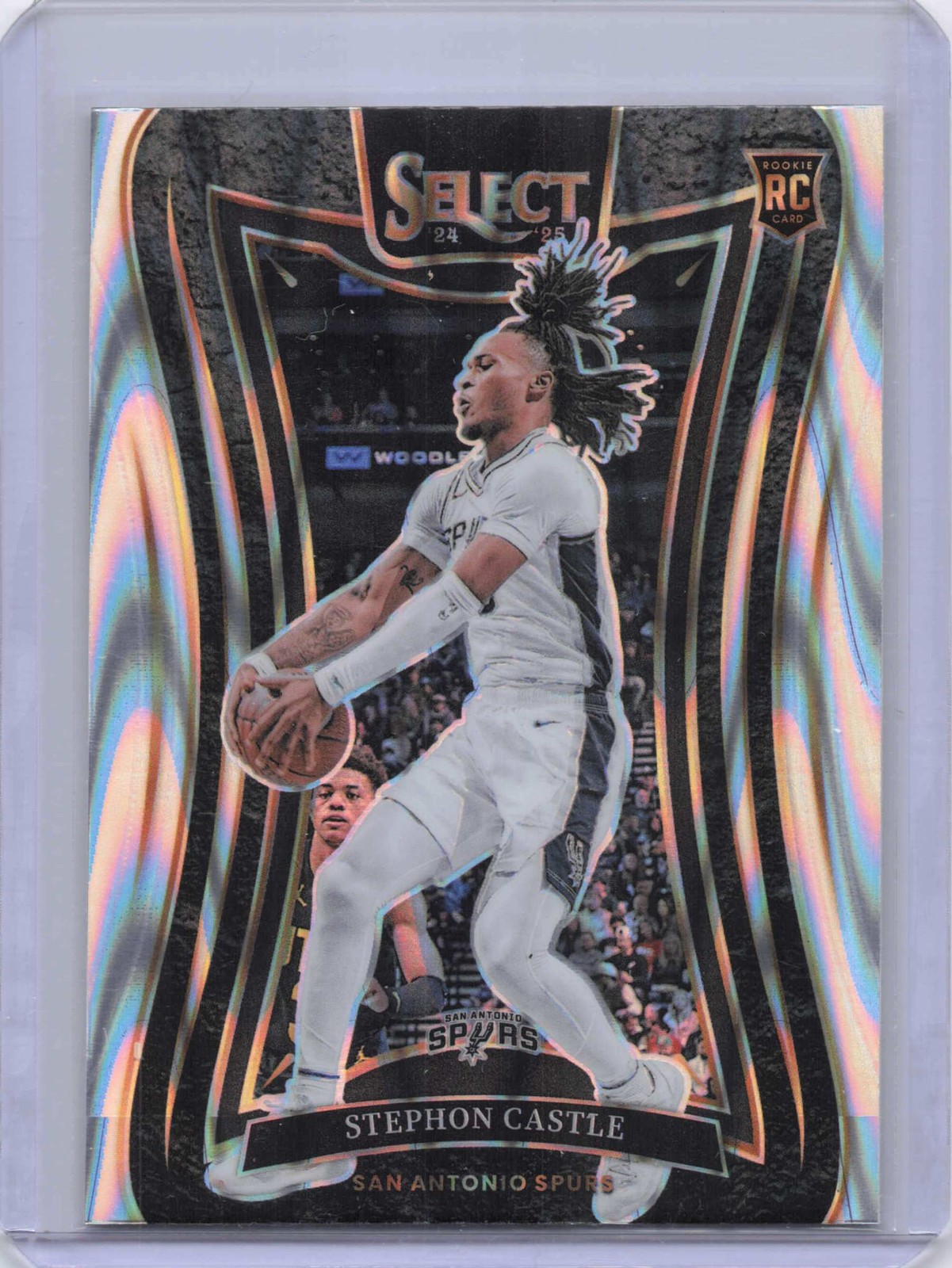 2024-25 Panini Select #388 Stephon Castle Tectonic Prizm San Antonio Spurs