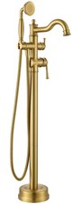 Freestanding Floor Mount Tub Filler with Handheld Shower Roman Bathtub Faucet...