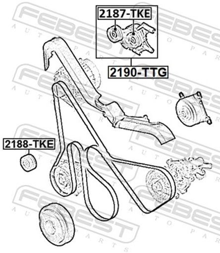 Fits FEBEST 2190-TTG BELT TENSIONER