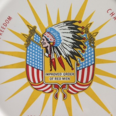 Great Council US Improved order of Red Men & DOP 100th Anniversary Plate 1962