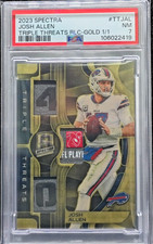 2023 Spectra Josh Allen Triple Threats RLC-Gold 1/1 Near Mint PSA 7