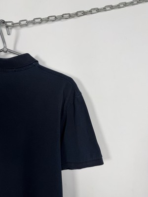 Men's Burberry Brit Vintage Polo Shirt Short Sleeve Navy Blue
