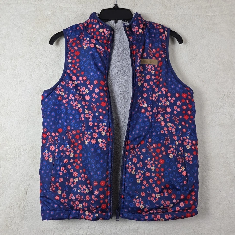 Buffalo David Bitton Blue & Pink Print Reversible Vest M 36 Bust - Image 4 of 4