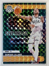 2024-25 Panini Mosaic Damian Lillard Give and Go Orange Fluorescent (11/25)