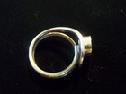 Vintage Black Onyx and  curved Sterling Silver Ring Size 7 — photo 4