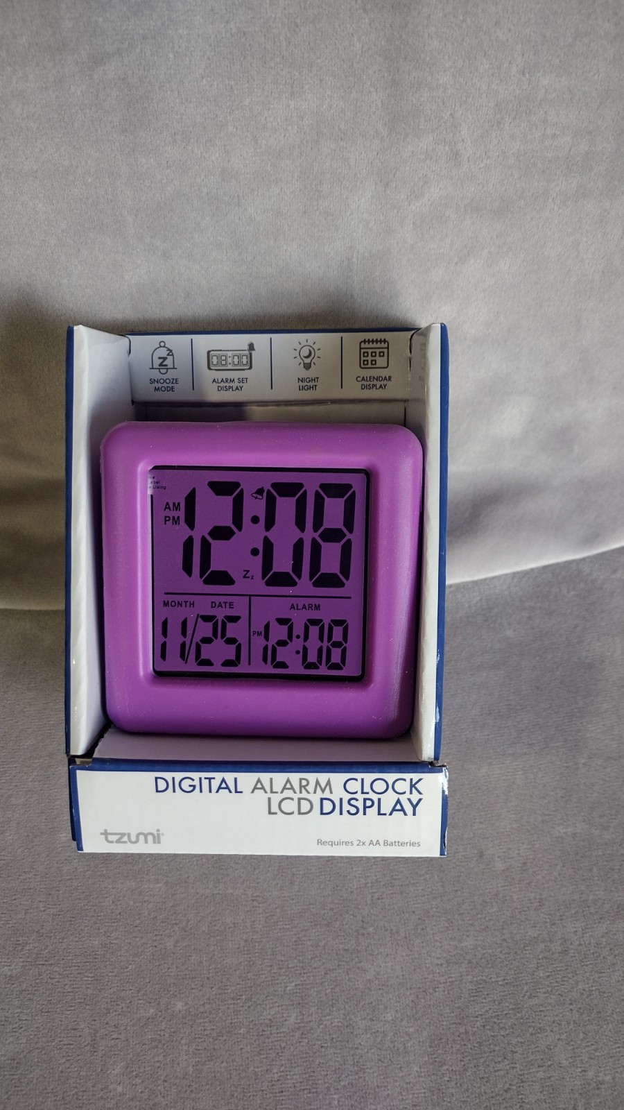 Battery Operated Lcd Display, Easy Set, Purple