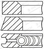 Goetze Engine Kolbenringsatz 08-405207-00 FüR Audi 40 B2 33B 100 35 C3 28 363 LT