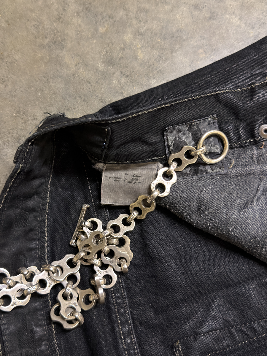 Rick Owens Olmar & Mirta Black Waxed Detroit Jeans - 30 | eBay