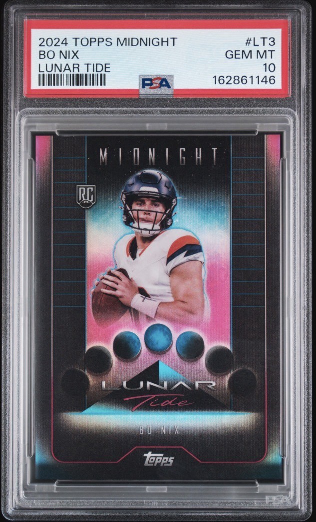 Bo Nix Topps Midnight Lunar Tide #LT3 Base