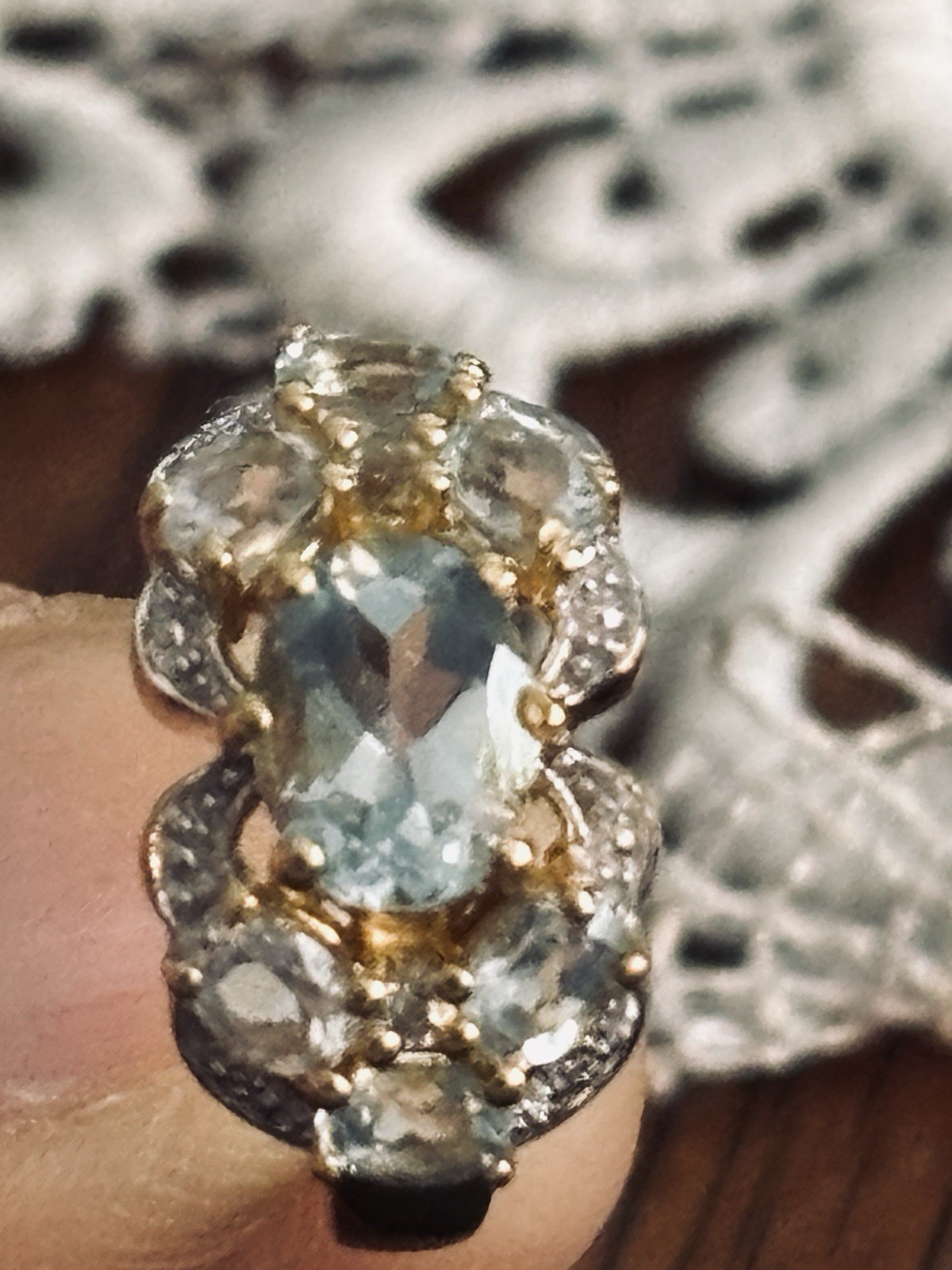 14K Gold Over Solid Sterling Silver Diamonds, 3.2… - image 11