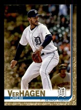 2019 Topps Gold #586 Drew VerHagen Rookie #196/2019 (ref 54607)
