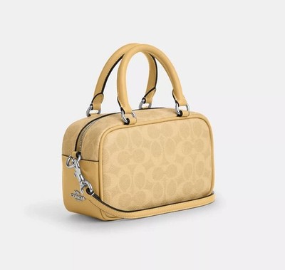 NWT Coach X Peanuts Satchel Crossbody Bag In Signature Canvas With