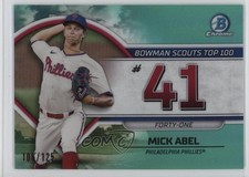 2023 Bowman Bowman Scouts Top 100 Aqua Refractor 106/125 Mick Abel #BTP-41 15sd