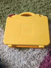 LEGO Yellow And Orange Plastic Carrying Case With Latches And Dividers Organize