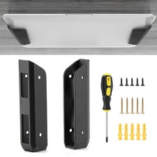 Metal Under Desk Laptop Mount Device Holder Adhesive Screws Fits Up To 1.3 In