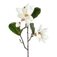 artplants KüNstlicher Zweig Magnolie Plorne, Weiß, 70Cm