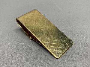 Vintage Jay Ward Marked Tie Clip - Tie Bar Folding Clasp - Gold Tone