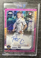 GABRIEL PEC - 2025 Topps Chrome MLS Mania PINK SHIMMER AUTO 32/50 SP - LA Galaxy
